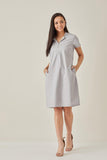 Grey Cotton Shirt Dress for workwear