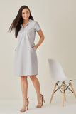 Grey Cotton Shirt Dress for workwear