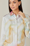 Satin Multicolor Women's  Shirt
