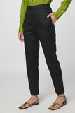 Comfortable Women's Black Straight Fit Twill Trouser