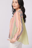 Multicolor Back Pleat Regular Fit Shirt for Women
