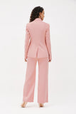 Relaxed Fit Wide Leg Trouser Set - Pink
