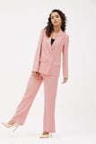 Relaxed Fit Wide Leg Trouser Set - Pink