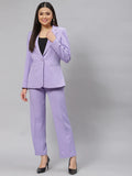 Lavender Pants Suit for Women, Office Pant Suit Set for Women