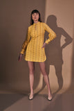 Yellow Full sleeves Ladies Workwear Dress