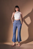 Blue Ladies Plus Size Tummy Shaper Pants