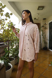 Statement 100% Cotton Full sleeves Embroidered Shirt Dress