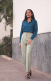 Relaxed fit Cotton tapered Leg pant