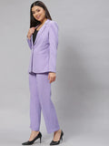 Lavender Pants Suit for Women, Office Pant Suit Set for Women