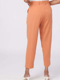 Regular fit Peach front knotched trouser