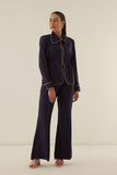 Everyday Blue Crepe Full Sleeves  Co-ord Set