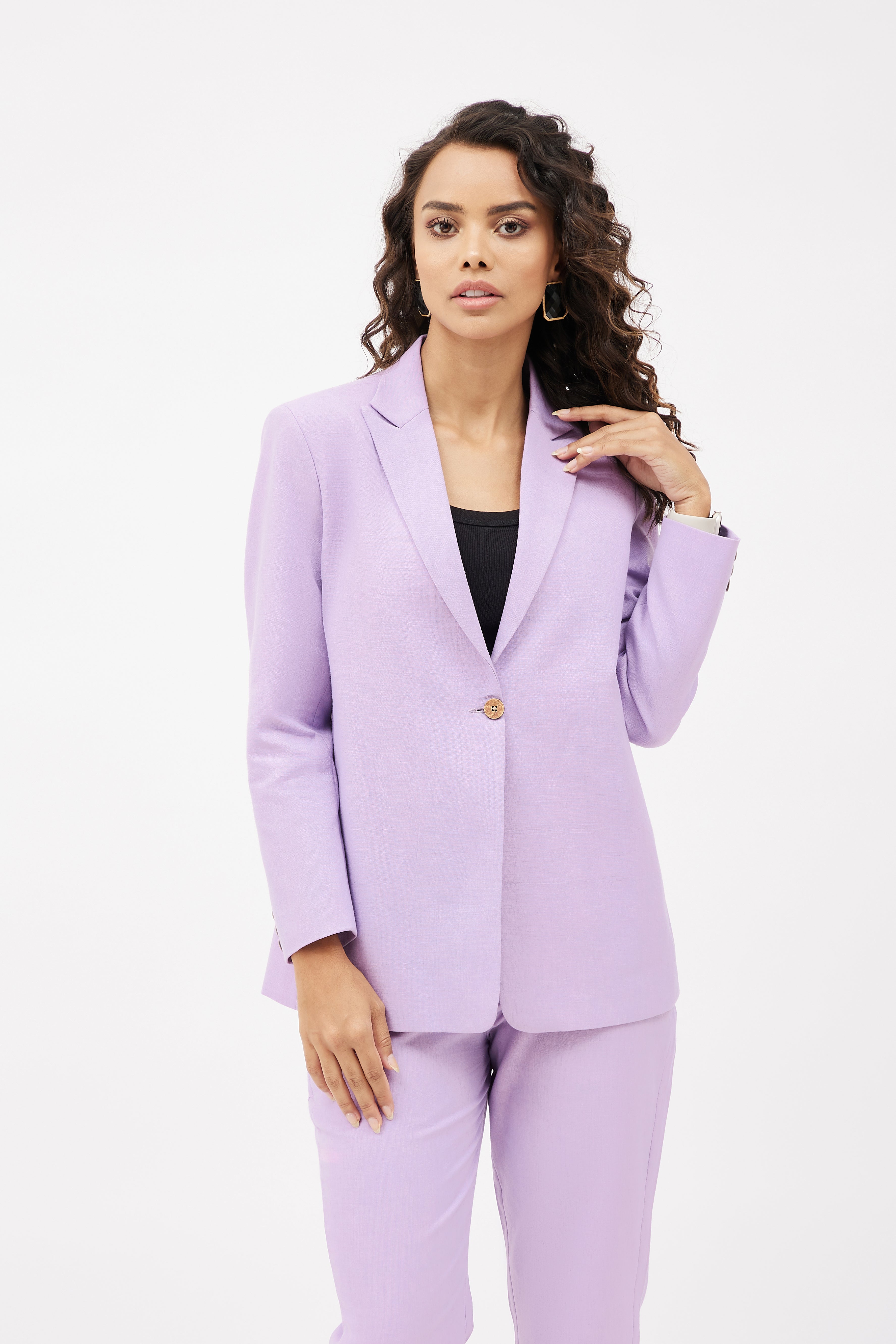Lilac best sale blazer set