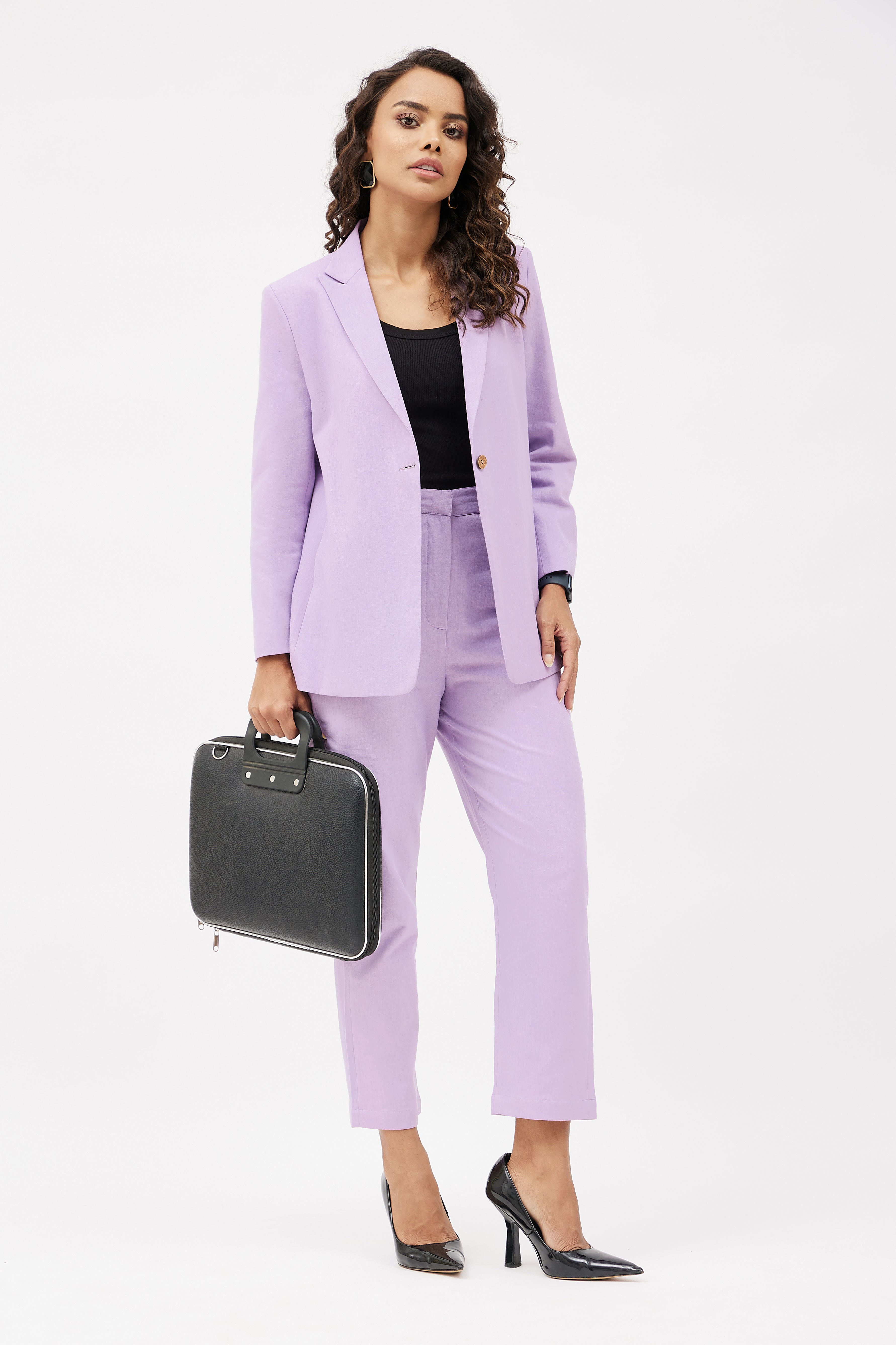 Lilac blazer set store