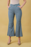 Ladies Grey Formal Bell Bottom Pants