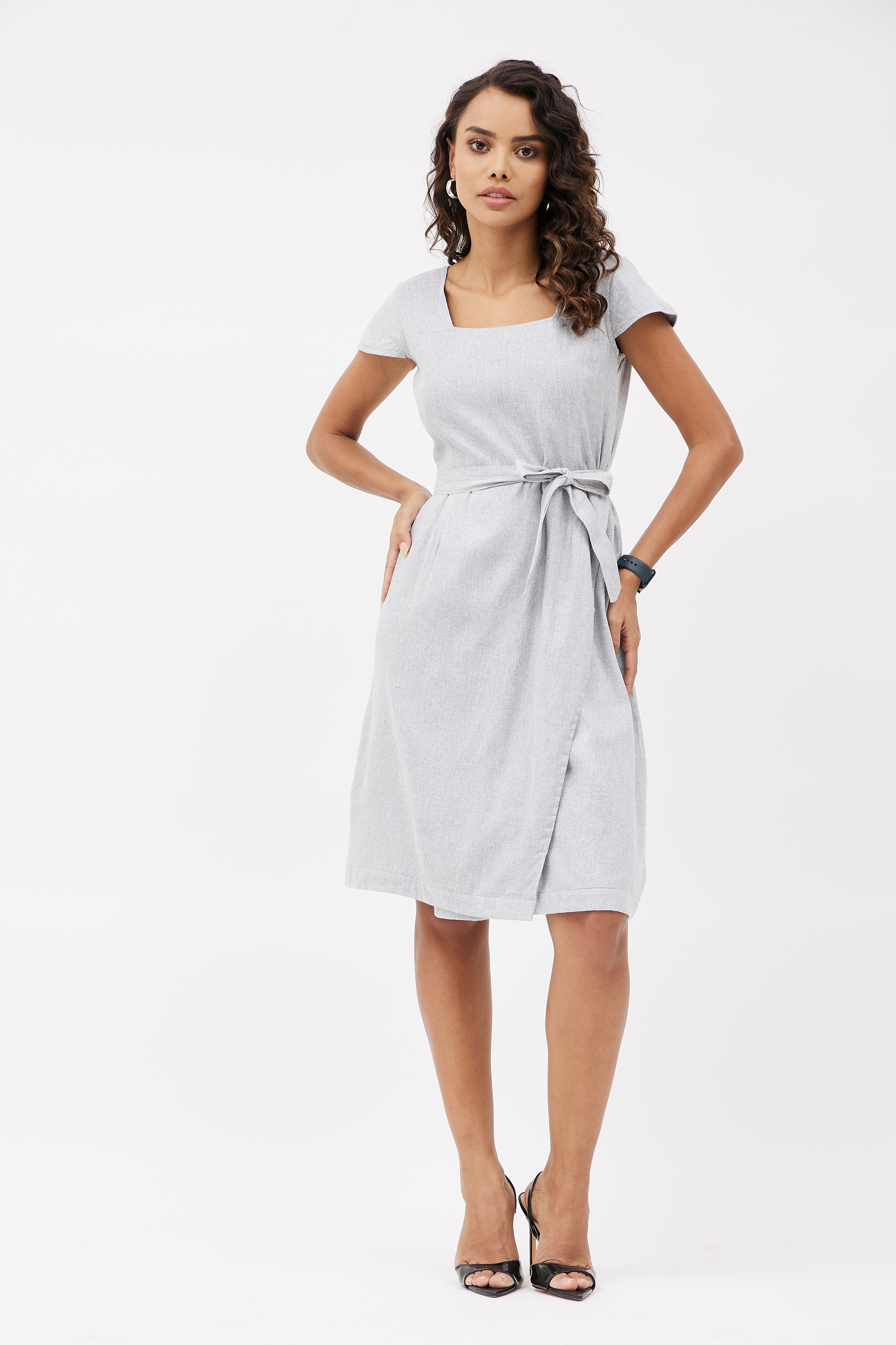Elegant Formal Linen Work Dress The Ambition Collective Elegant Formal Linen Work Dress The Ambition Collective