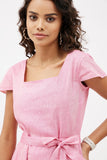 Pink semi-formal workwear dress 