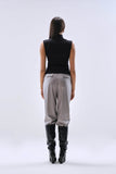 Black Smart casual Zip Up Vest