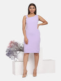 Women's Stunning Sleeveless Stretch Dress - Lavender