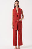 Red pant suit for women