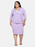 Women's Business Formal Stretch Skirt Suit by PowerSutra  - Lavender