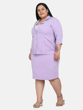 Women's Business Formal Stretch Skirt Suit by PowerSutra  - Lavender