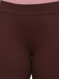 Slim-Fit Stretch Trousers For Women- Chocolate Brown