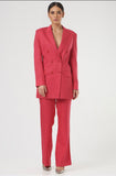 Pink High Waist full length work trousers for women