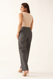 Cotton Linen Grey Relaxed fit Co-ord Set