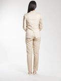 Business Formal Women's Beige Pant Suit