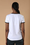 The Amrita White Cotton T-shirt for Women