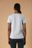 White Casual T-shirt by Qua