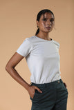 White Casual T-shirt by Qua