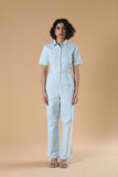 Blue Cotton Comfortable Jumpsuit