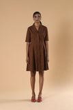 Brown dress cotton fabric