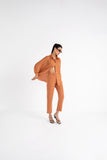 Orange Monotone Fluid Coord Set for workwear