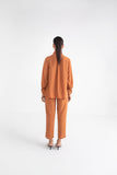 Orange Monotone Fluid Coord Set for workwear