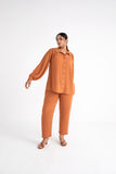 Orange Monotone Fluid Coord Set for workwear