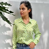 Printed Satin Shirt for Women