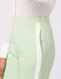 Formal Women's Officewear Green Side Tape Trouser