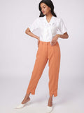 Regular fit Peach front knotched trouser