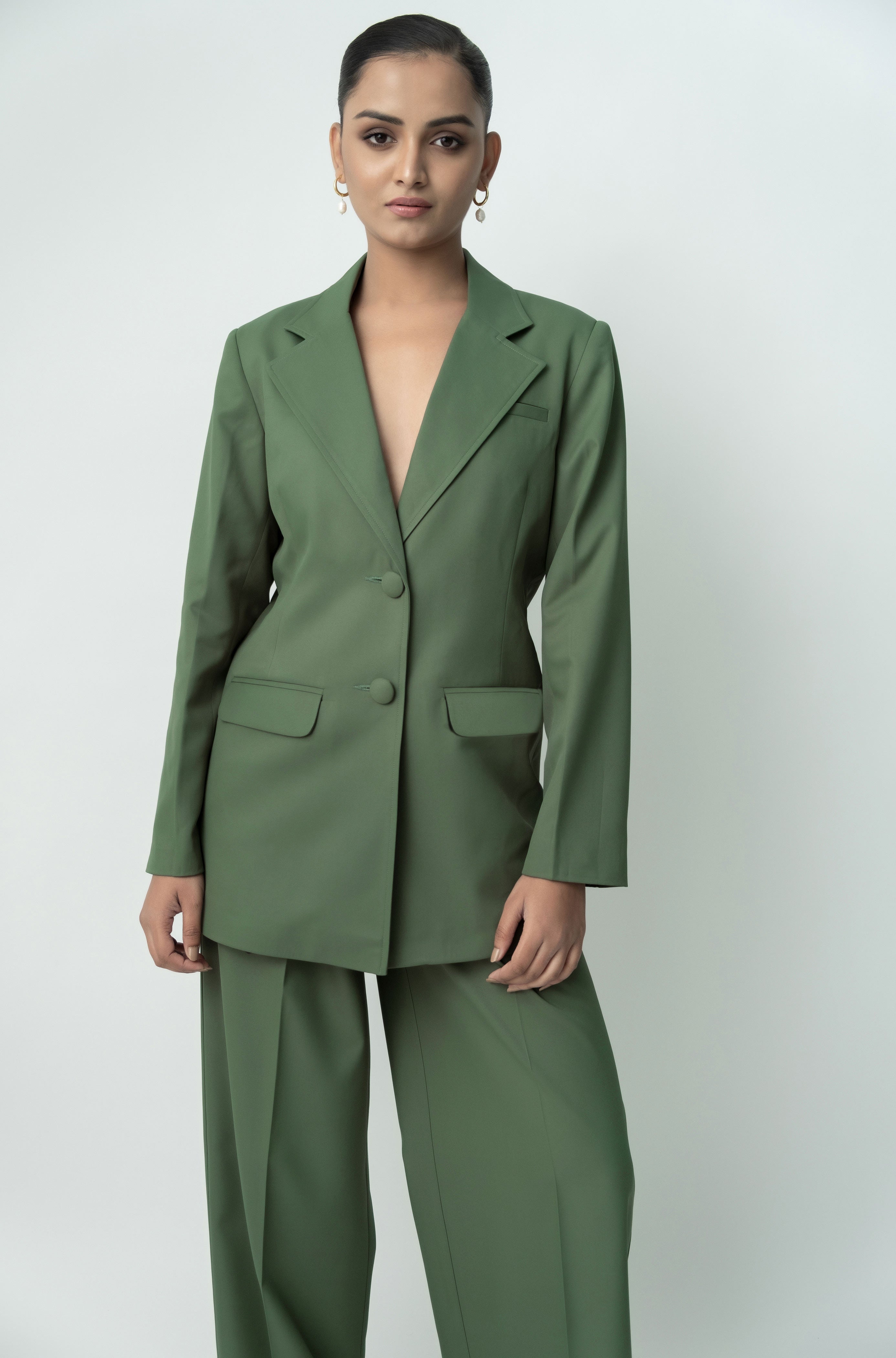 Amazon.com: Two-Piece Suit Set for Women Plain Trouser Suit Work Business  Office Smart Suit Set Slim Fit Jacket Set Long Sleeve Open Front Blazer  Jacket Elastic Waist Drawstring Long Pants Sets Prom