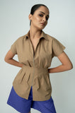 Qua's Women Hourglass Zip-up Shirt