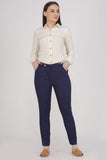 Blue Formal Trouser for Women