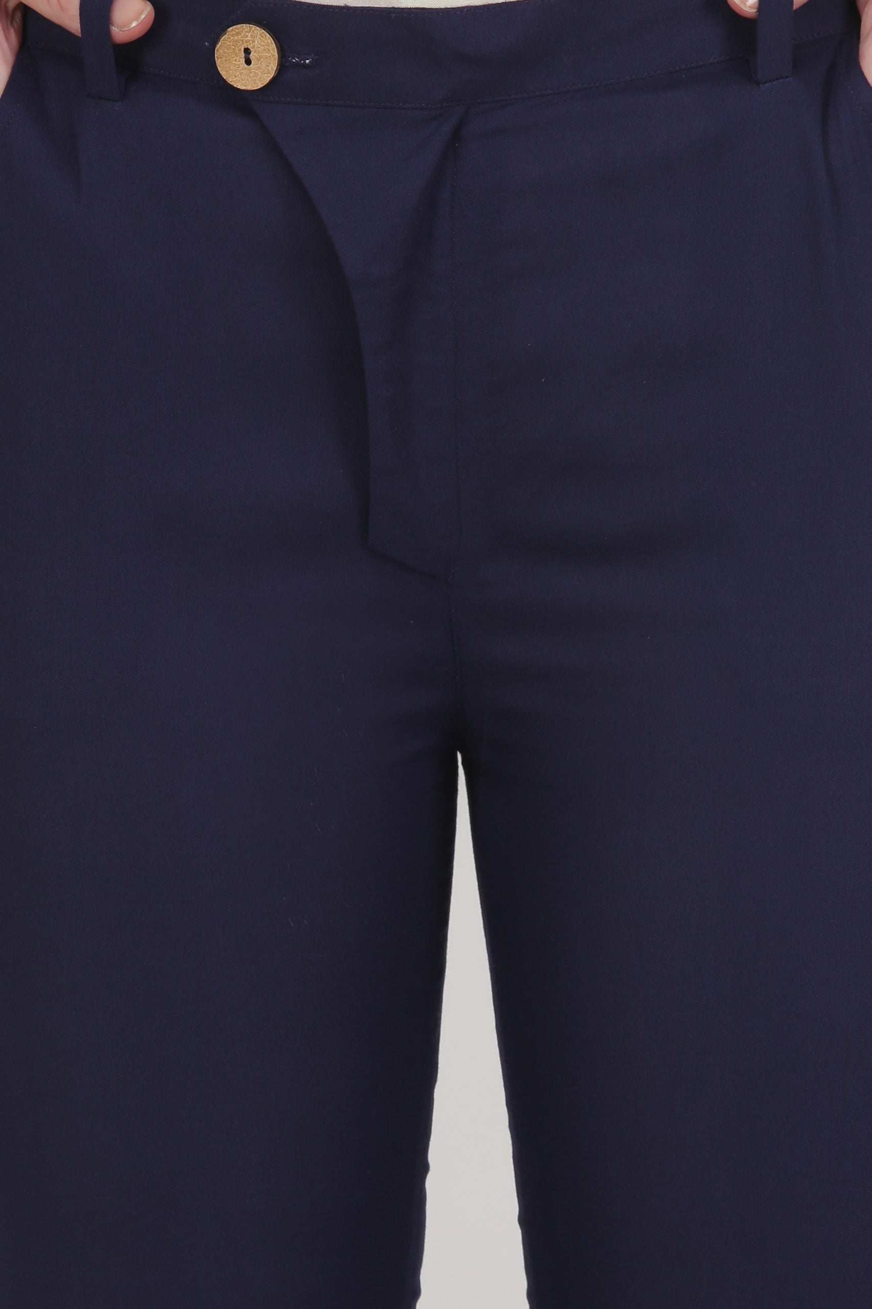 Navy Blue Women Cotton Pants casual and semi formal daily trousers