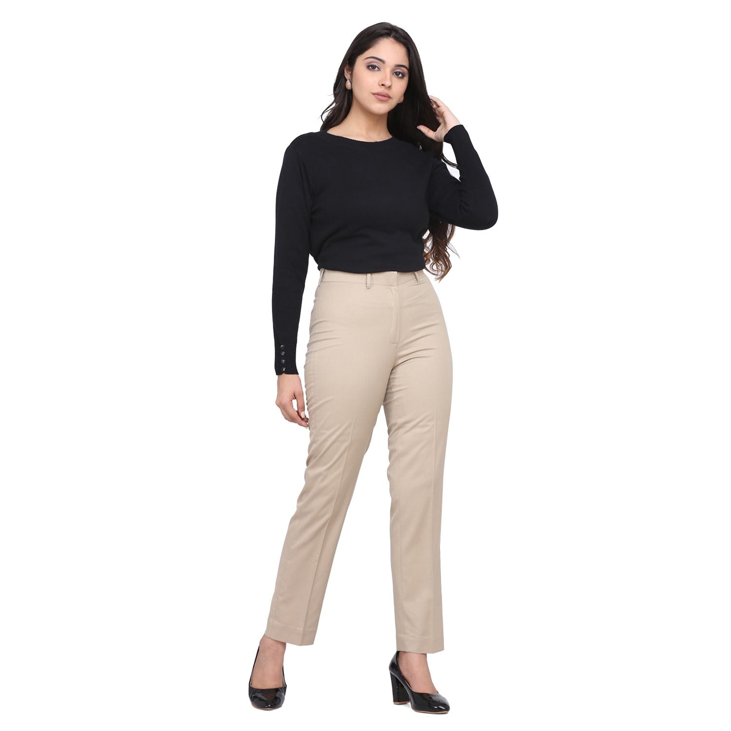 Ladies poly cotton trousers deals