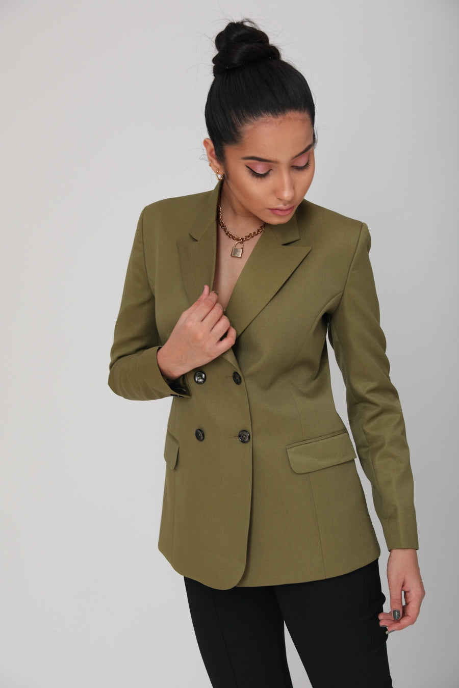 Fitted Olive Green Office Blazers For Women – The Ambition Collective