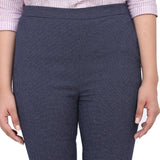 Women's Plus size Office Blue Cotton Pants