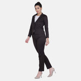 Chocolate Brown Women's Poly Cotton Pant Suit