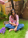 Floral Satin Printed Women's Shirt