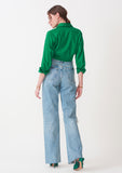 Wrap Crop Shirt for Women- 100% Cotton